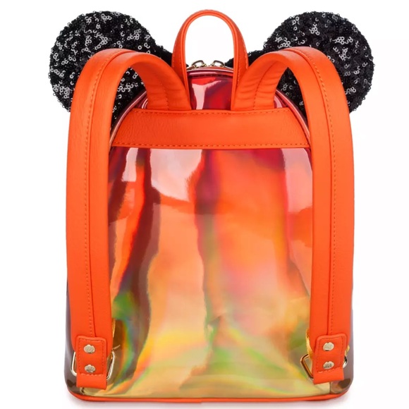 BNWT. DISNEY PARKS HALLOWEEN 2023 MINNIE MOUSE SEQUIN LOUNGEFLY - Picture 2 of 5